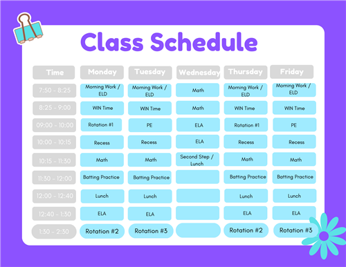 Schedule